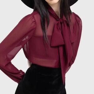 Killstar crimson oracle blouse red plus size